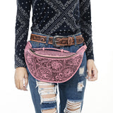 ADBGZ829 Fanny Pack Genuine Western Leather Women Bag