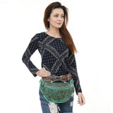 ADBGZ829 Fanny Pack Genuine Western Leather Women Bag