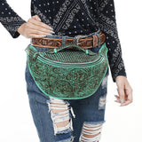 ADBGZ829 Fanny Pack Genuine Western Leather Women Bag