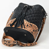 ADBG1670 Bucket Hand Tooled  Genuine Leather Women Bag