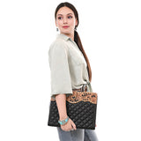 ADBG1676 Portfolio Hand Tooled Genuine Western Leather Women Bag