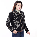 ADJKT064-XL Genuine Suede leather Women jacket dress ladies girl